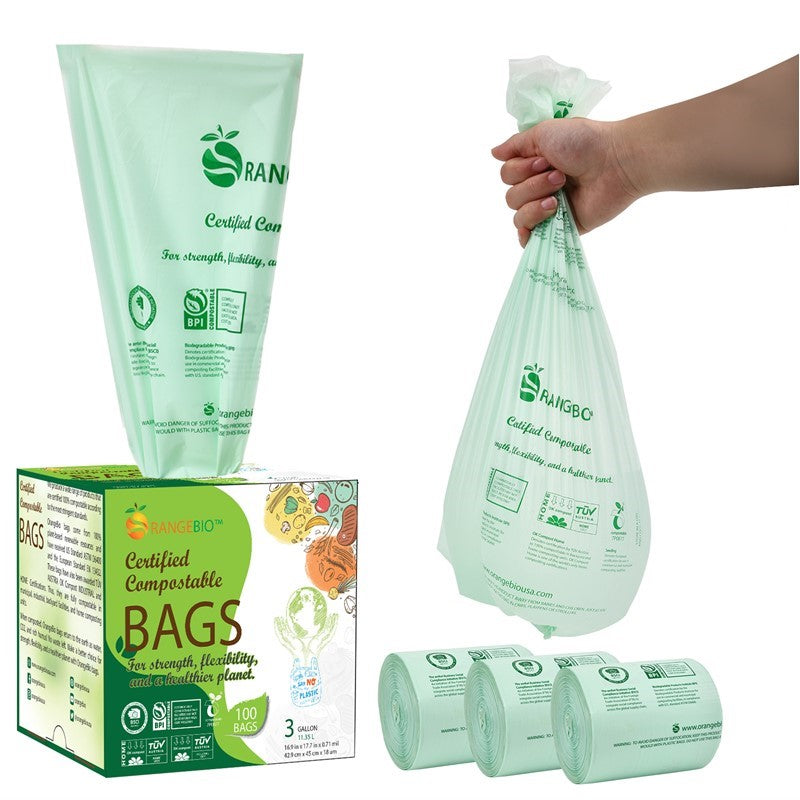 3 Gallon Food Scrap Bags / Liner Bags -200 Count