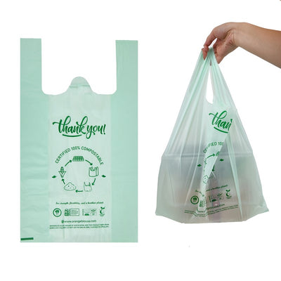 Medium-size Compostable Shopping Bags | 200 count