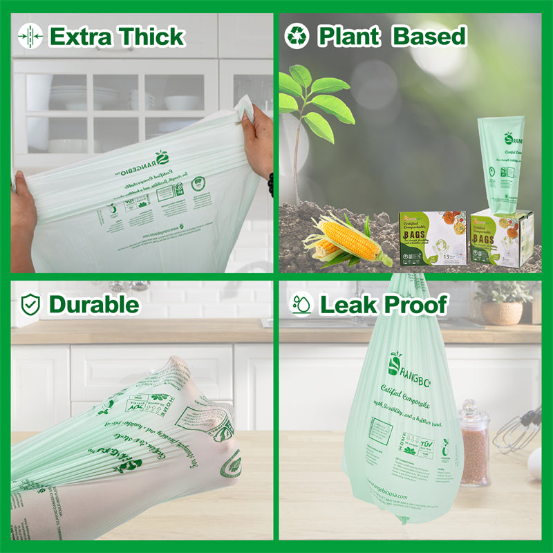Medium-size Compostable Shopping Bags | 200 count